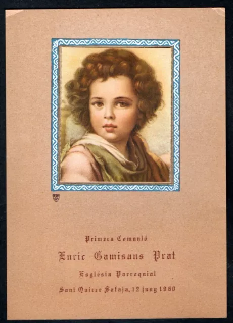 santino antico de Jesus Bambino image pieuse holy card estampa