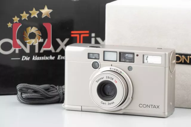 Near Mint!! CONTAX Tix Silver APS Point & Shoot Film Camera w/ Box