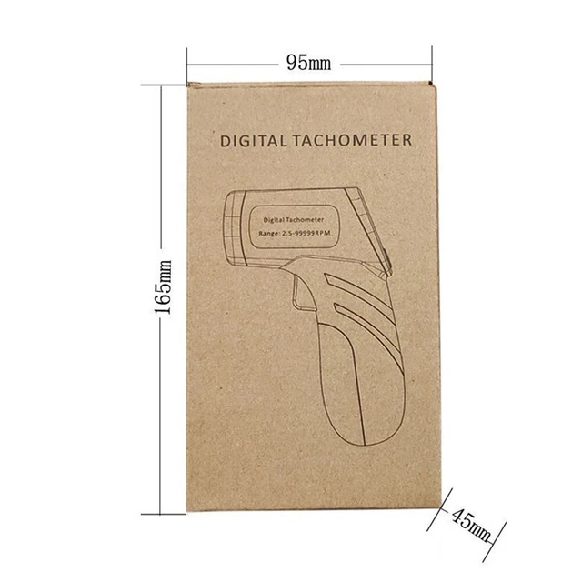 Tachimetro Esterno MotoreTachimetro Digitale Portatile Senza Contatto 2,5-99999RPM