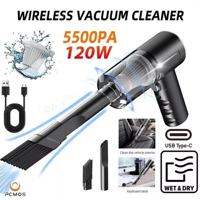 Cordless Handheld Vacuum Cleaner Small Mini Portable Car Auto Home Wireless 120W