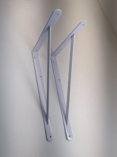 2 Pack Heavy Duty Shelf Brackets 15&3/4X 10&3/8X 1&1/8 wideX 0&3/16" thick steel