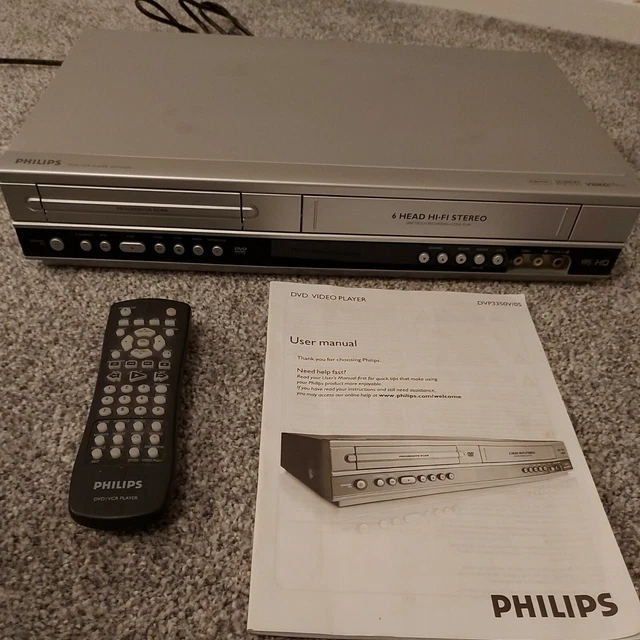 PHILIPS DVP3350V/05 DVD/VHS Combo VHS Player With Remote Control