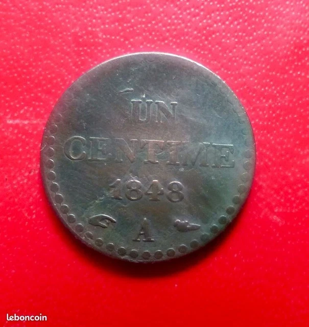 1 centime 1848a type dupre bronze