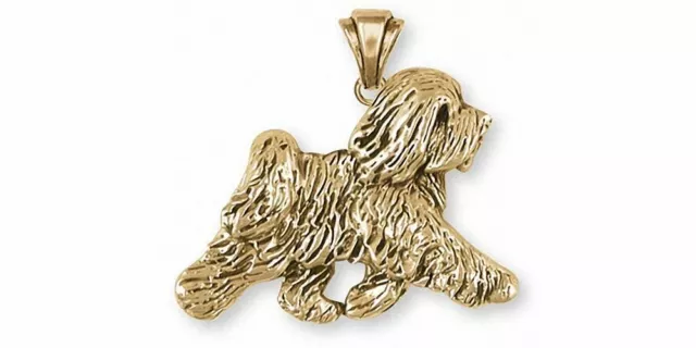 Tibetan Terrier Pendant Jewelry 14k Gold Handmade Dog Pendant TTR-PG