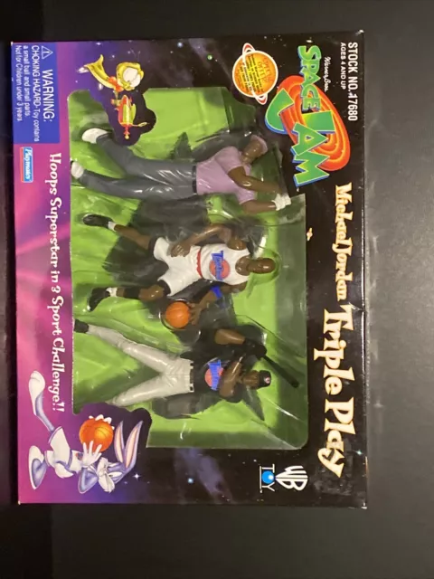 Vintage WB Space Jam Michael Jordan Triple Play Golfer Basketball Baseball New