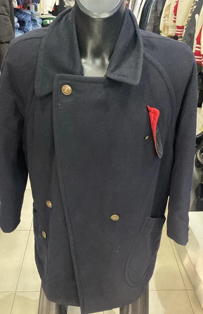 Blazer Homme Vintage Trussardi En Laine Croisé - Taille 54, Noir, Occasion Très Bon état