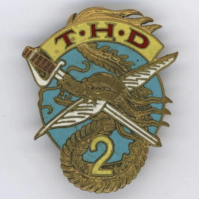 Insigne Original Indochine Vietnam 3° DTDD - Train Drago Romainville - Occasion