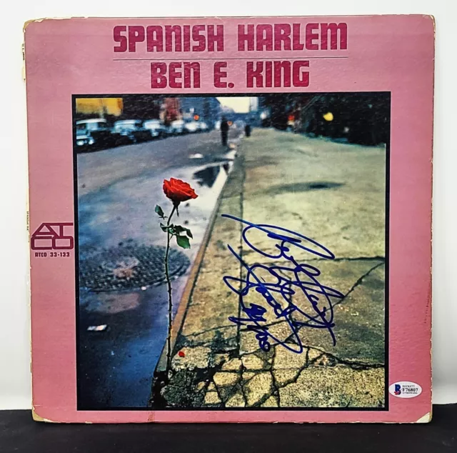 BEN E. KING Signed Autographed "Spanish Harlem" Album LP Beckett BAS