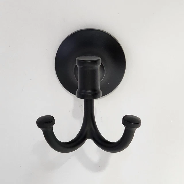 Gancho de toalla doble J Delta Chamberlain en negro mate CML35-MB-R