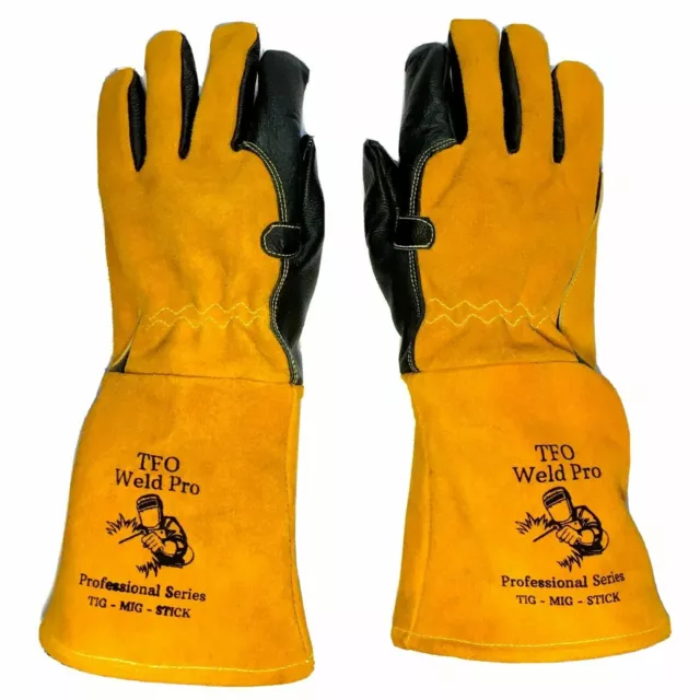 Premium Long MIG Welding Gloves !!! plasma cutting protection CigWeld TIG Stick