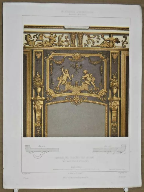 Gravure d'Architecture Trumeau des Croisées sur le quai hôtel quai de Béthune