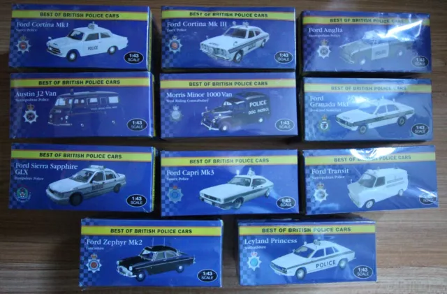 Beste Britische Polizeiautos 1:43 Brandneu In Verpackung. Verschiedene Modelle Wie Aufgeführt Einzeln Verkauft