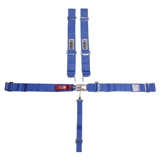 Crow 20052 Sprint/Midget 5-Point Wrap-Around Racing Harness, Red