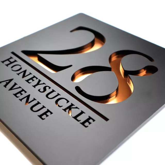 Door Sign Copper House Numbers Laser Cut Custom House Numbers Address Plaques