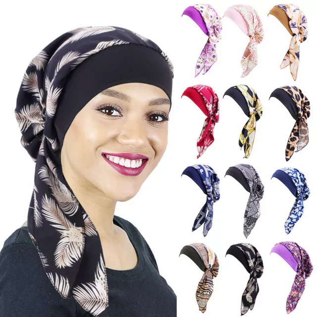 Bufanda de cabeza de turbante para mujeres Sombrero de quimioterapia Hijab Cap Pañuelo en la cabeza Beanie Crab Cap Cool ☀