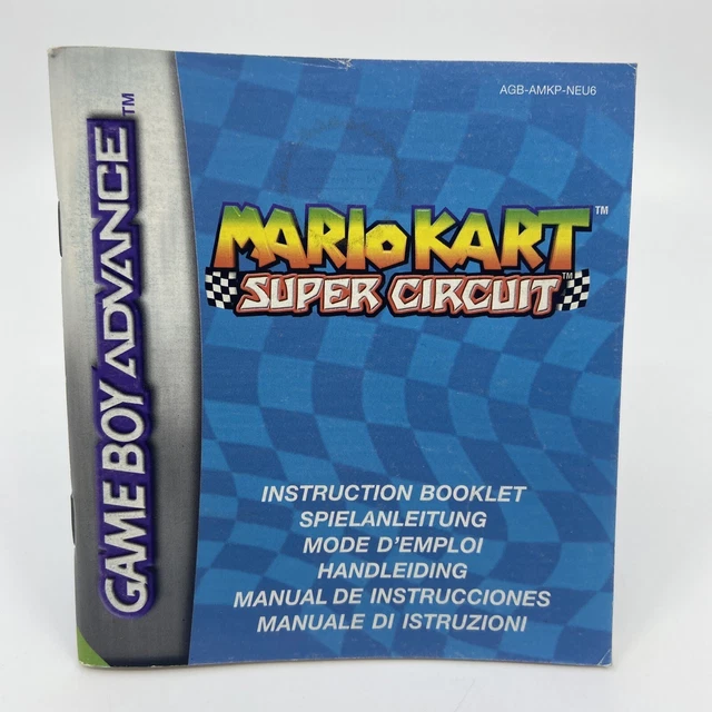 Manual Nintendo Game Boy Advance GBA Mario Kart Super Circuit Rare - Version UK