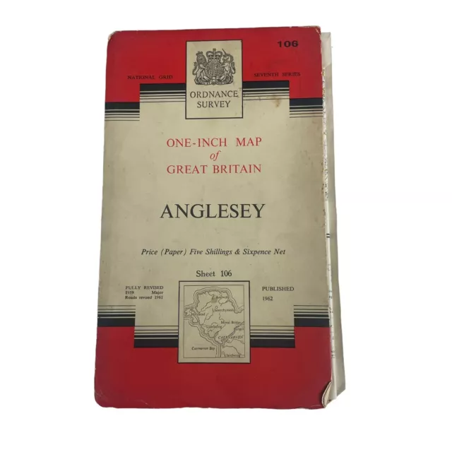 1962 OS Ordnance Survey One Inch One Mile Map, Anglesey, Sheet 106