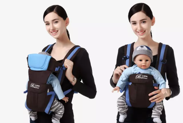 4-in-1 Newborn Infant Baby Carrier Breathable Ergonomic Adjustable Backpack US