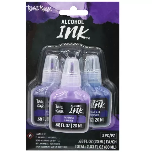 Brea Reese 3 Pack 2 Oz Alcohol Ink Paint in Purple, Ultra & Lavender