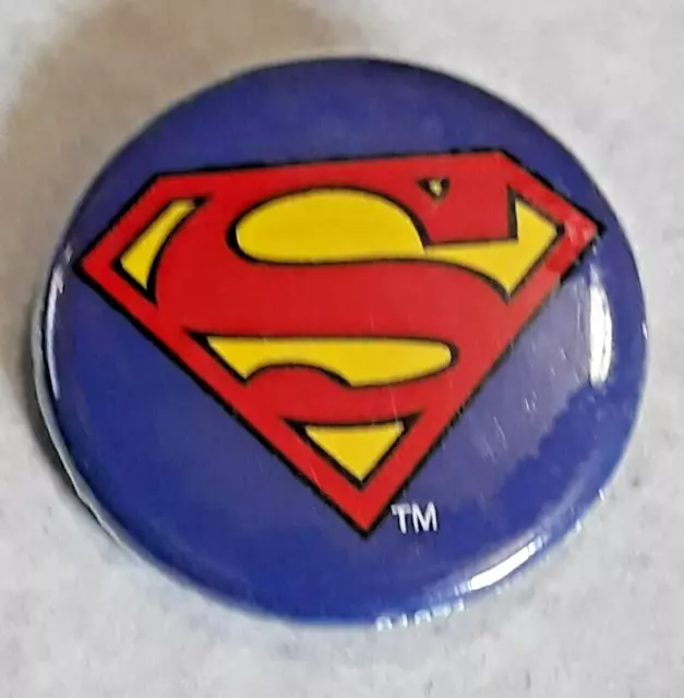 Vintage Superman Chest Logo DC Comics Badge Button Pin Pinback
