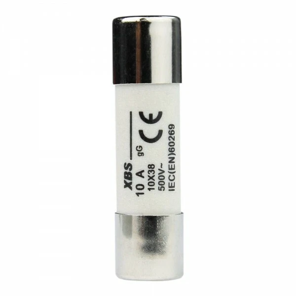 Cylindrique Fusibles de Sécurité 10A 10x38 XBS Sécurité
