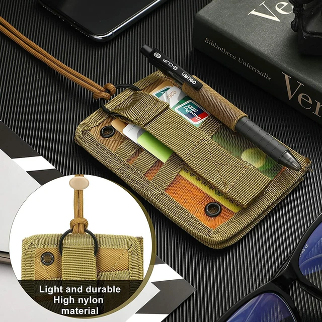 US TACTICAL ID Card Holder Hook & Loop Patch Badge Organizer with Neck