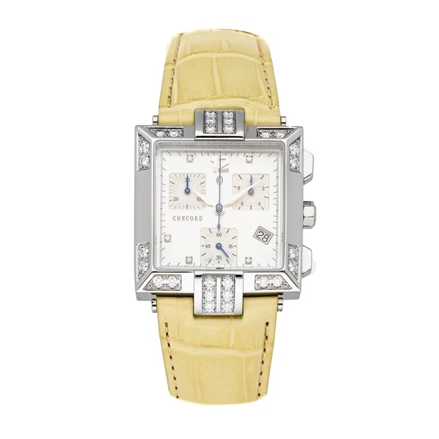 CONCORD LA SCALA Chronographe Quartz Acier Diamants Femmes