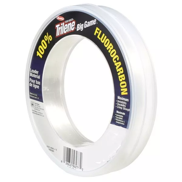 Berkley Trilene Big Game Fluorocarbon Leader Fishing Line 20lb-80lb Clear