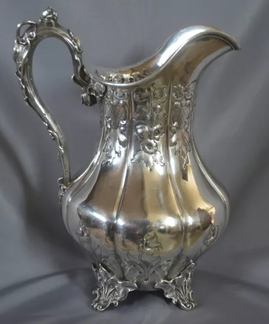 Large Gorham Coin Silver Water Pitcher C 1860 37.9Oz
