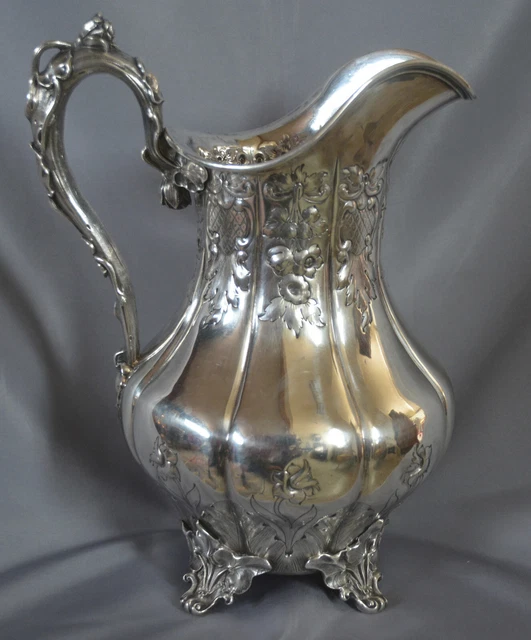 Large Gorham Silver Water Pitcher C 1860