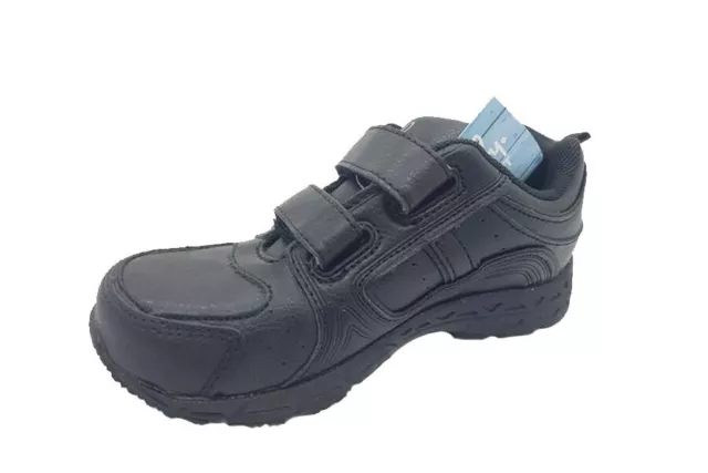 Boys Shoes Grosby Heist Black School Shoe Runners Size 10-3 Sneakers Hook & Loop 2