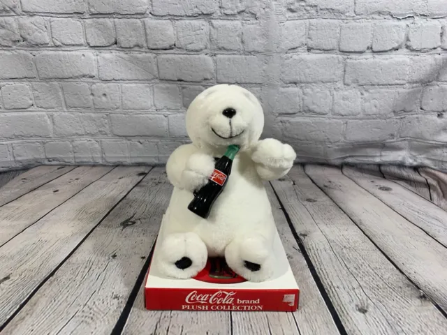 Vintage Plush Coca cola polar Bear still on Box