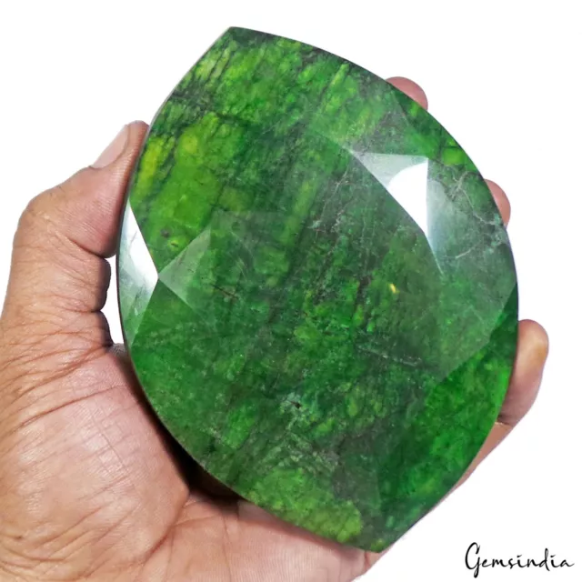 3030 Ct. Natural Green Emerald Brazilian Huge Marquise Cut Earth mined Gemstone