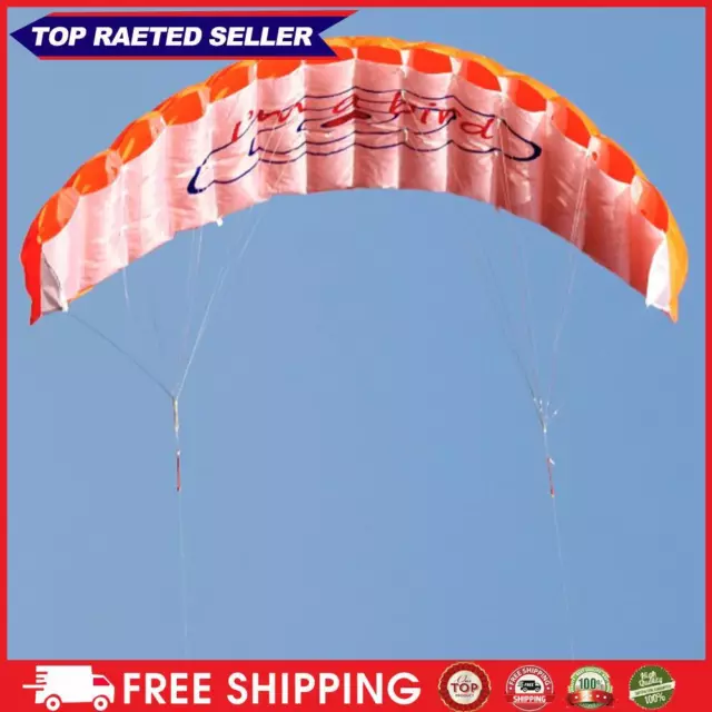 ∞ Dual Line Stunt Parafoil Parachute Rainbow Sports Beach Kite (Orange)
