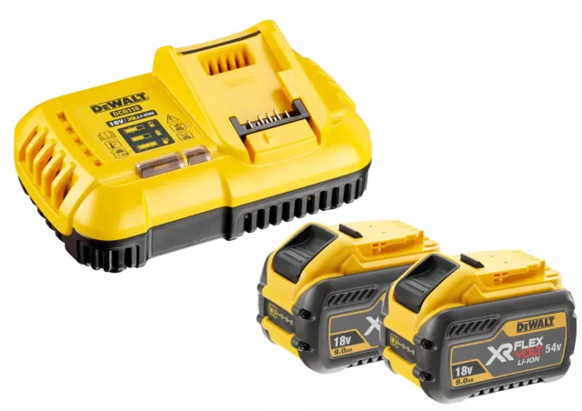 DeWALT Akku Starter-Set DCB118X2-QW FlexVolt - 2x Akkus 54,0V 9,0 Ah + Ladegerät