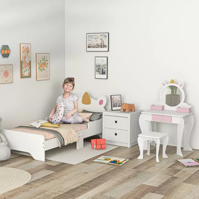 Kinder Schlafzimmer Möbel Set Einhorn Design für 3-6 Jahre