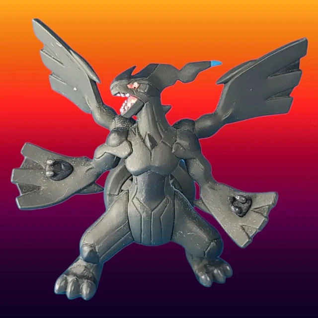 RARE FIGURINE STATUE légendaire POKEMON Zekrom noir blanc série 2 pouces AUCUNE base EUR 12,30