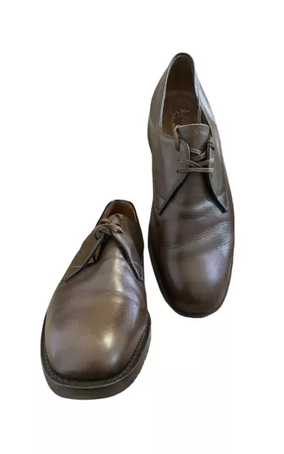 LOAKE Mens Brown Leather Derby Vintage Shoes UK 8.5 | EUR 42.5 | US 9.5