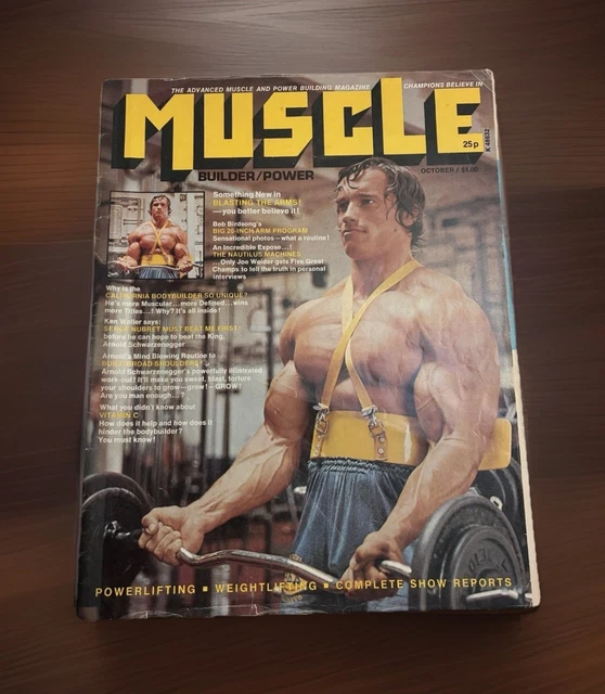 MUSCLE BUILDER POWER Magazine October 1973 Arnold Schwarzenegger $125. ...