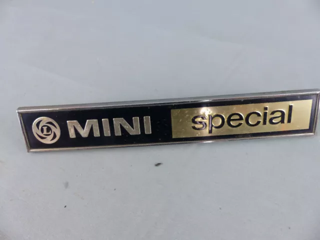 MINI COOPER SPECIAL sigle monogramme insigne logo emblème badge coffre en métal