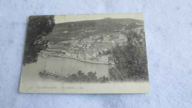 CPA Carte postale Villefranche / Vue générale bateau à vapeur 1905