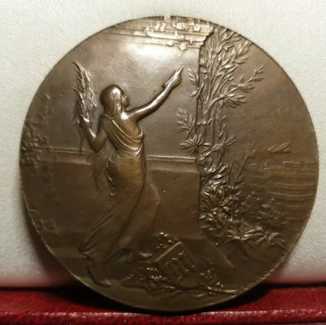 1904 Press Le matin 50mm award French art medal bronze