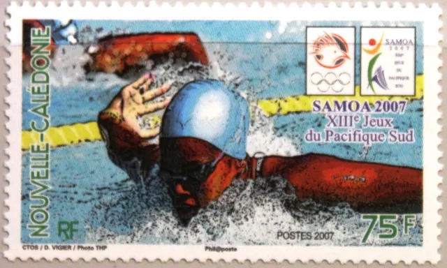 NEW CALEDONIA NEUKALEDONIEN 2007 1415 1012 Südpazifikspiele Sport Schwimmen MNH