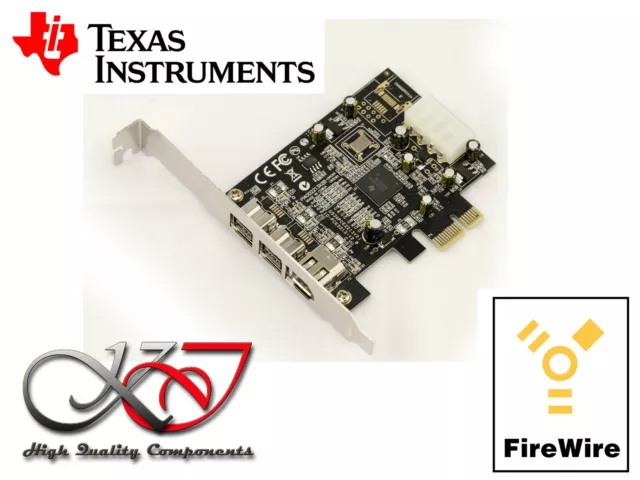 Card Pcie Firewire 400 And 800 IEEE1394 A+B Ti Texas Instruments XIO2213BZAY