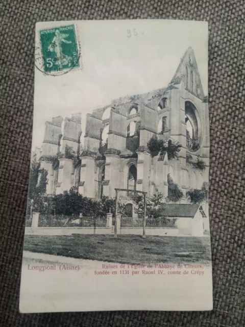 Cpa Longpont Ruines De L Église De L Abbaye De Citeaux