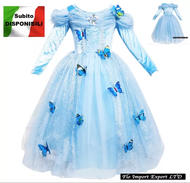 Cenerentola Vestito Carnevale Cinderella Cosplay Costume Dress 567006LS - SD