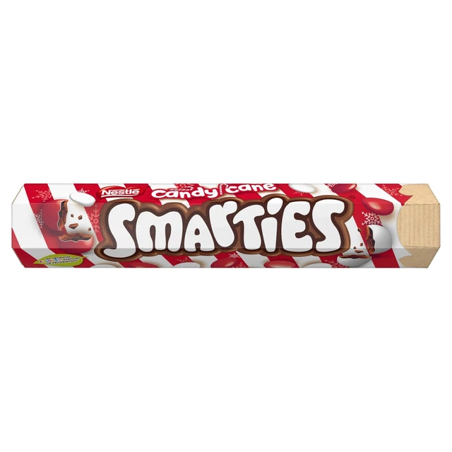 BRAND NEW - 4 X NESTLE Candy Cane Smarties 120g - Milk Chocolate Tubes FRESH 23