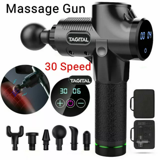 Massage Gun Percussion Massager 30 Speed Deep Tissue Muscle Vibrating Relaxing