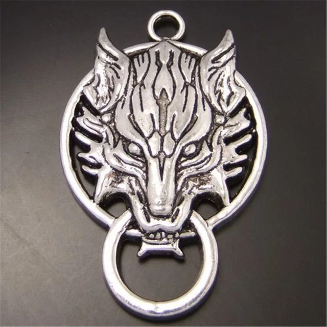 12 Stk Retro Silber Ton Legierung Wolf Kopf Kunst Schmuck Charme Anhänger 03308
