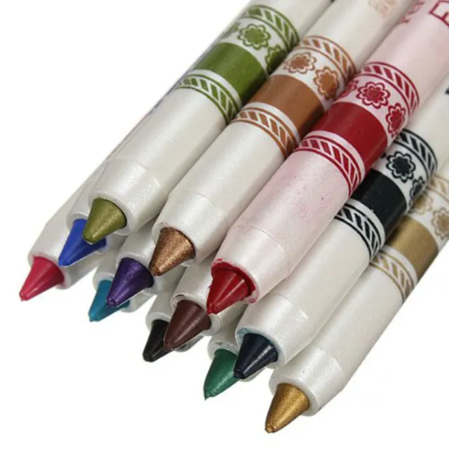 Matite eyeliner glitter per sopracciglia 12 colori impermeabili